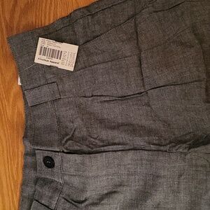 American Apparel High Waisted Pleated Pants Black Chambray Medium NWT